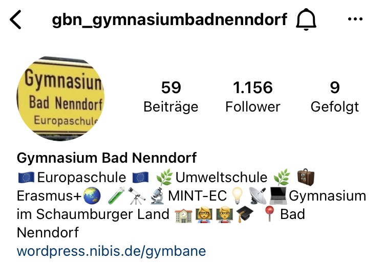 NEU: Der offizielle Instagram-Account des GBN