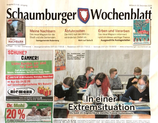 GBN im Schaumburger Wochenblatt 2020