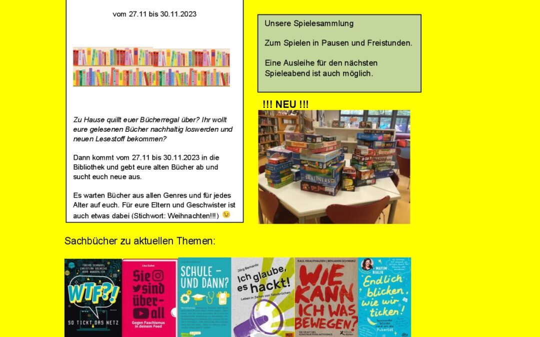 Newsletter Bibliothek November 2023