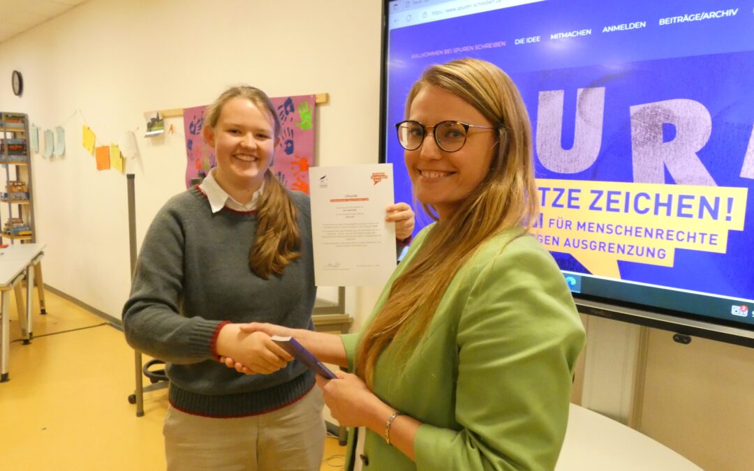 Preisverleihung „Spuren schreiben“ – Auszeichnung für Jara